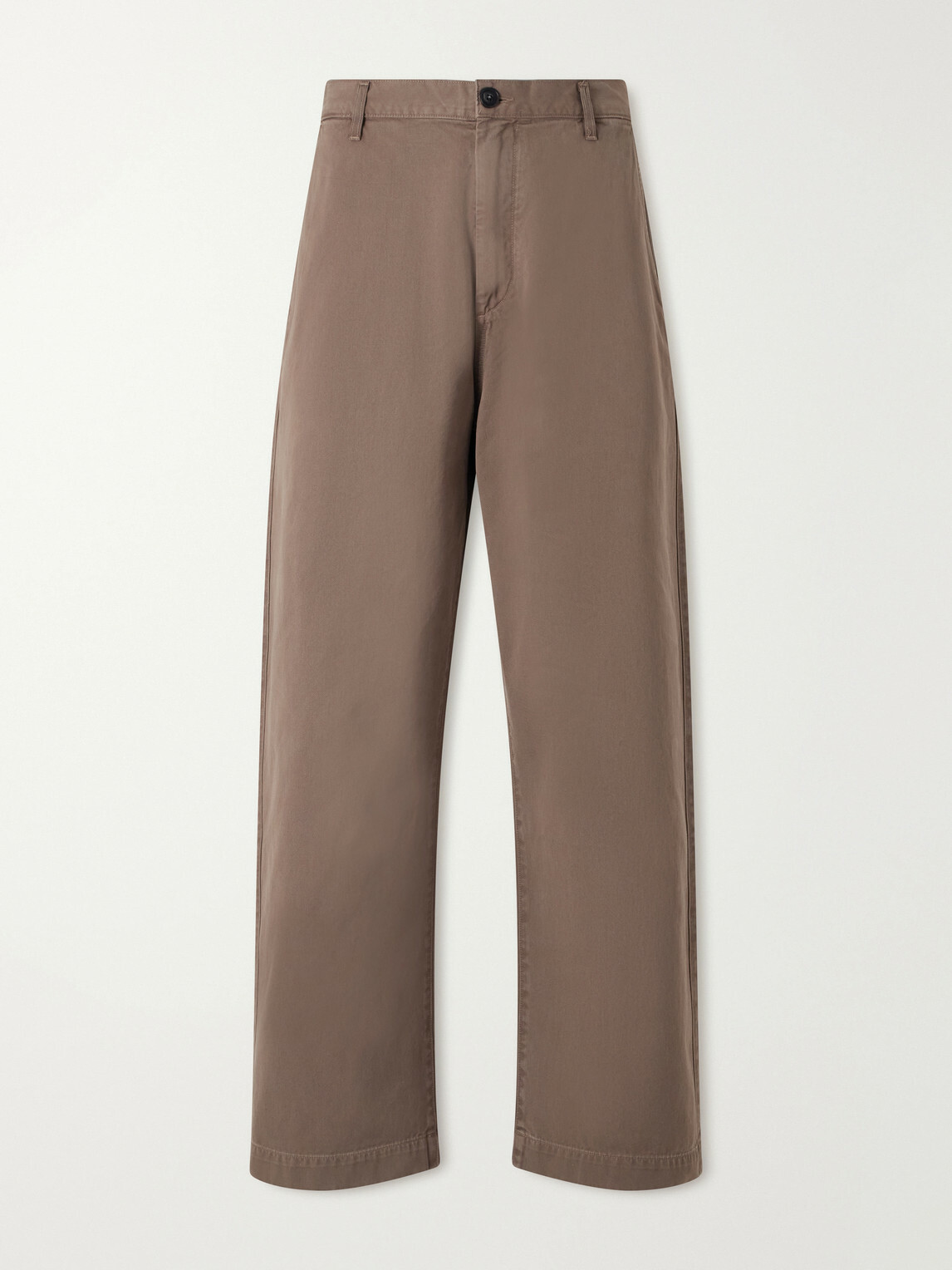 AGOLDE - Warwick Wide-Leg Recycled-Cotton Twill Trousers - Brown