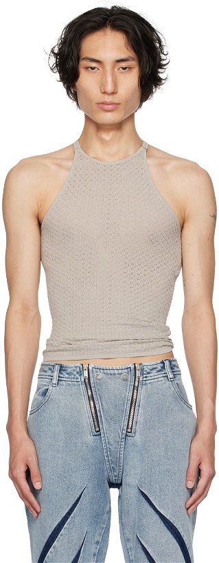 Photo: Dion Lee Taupe Serpent Tank Top