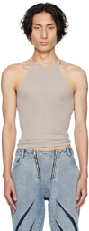 Dion Lee Taupe Serpent Tank Top