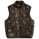 thisisneverthat Men's PERTEX Light Down Vest in Brown Black