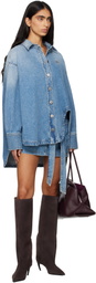 The Attico Blue Diana Denim Shirt