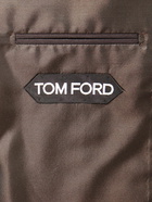 TOM FORD - Double-Breasted Wool and Silk-Blend Suit Jacket - Brown