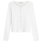 Róhe Women's Rohe Pointelle cardigan in Off White