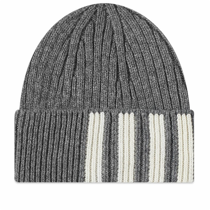 Photo: Thom Browne Cashmere 4 Bar Beanie in Med Grey