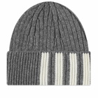 Thom Browne Cashmere 4 Bar Beanie in Med Grey