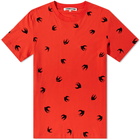 McQ Alexander McQueen All Over Print Swallow Tee