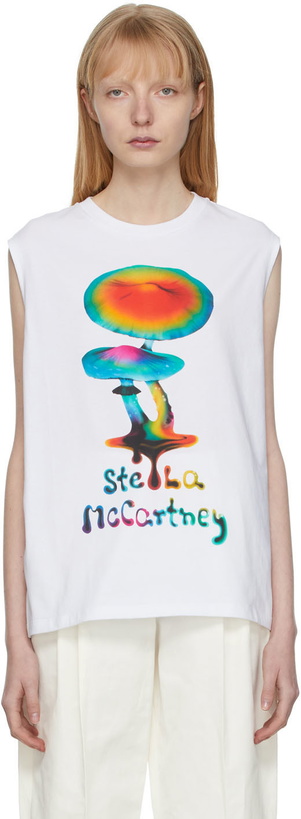 Photo: Stella McCartney White Mushroom Print T-Shirt