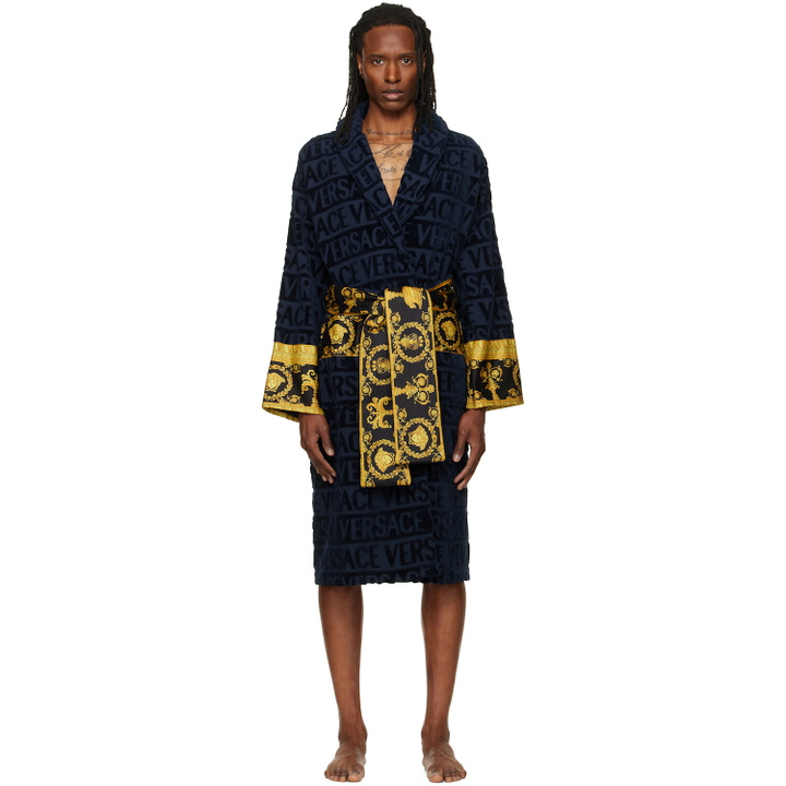 Photo: Versace Navy 'I Heart Baroque' Bathrobe