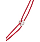 Le Gramme - Sterling Silver Cord Bracelet - Red