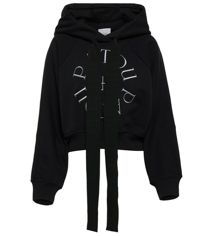 Photo: Patou Logo cotton jersey hoodie