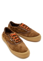 Moncler Vera Leisure Leather-trim Suede Sneakers Brown
