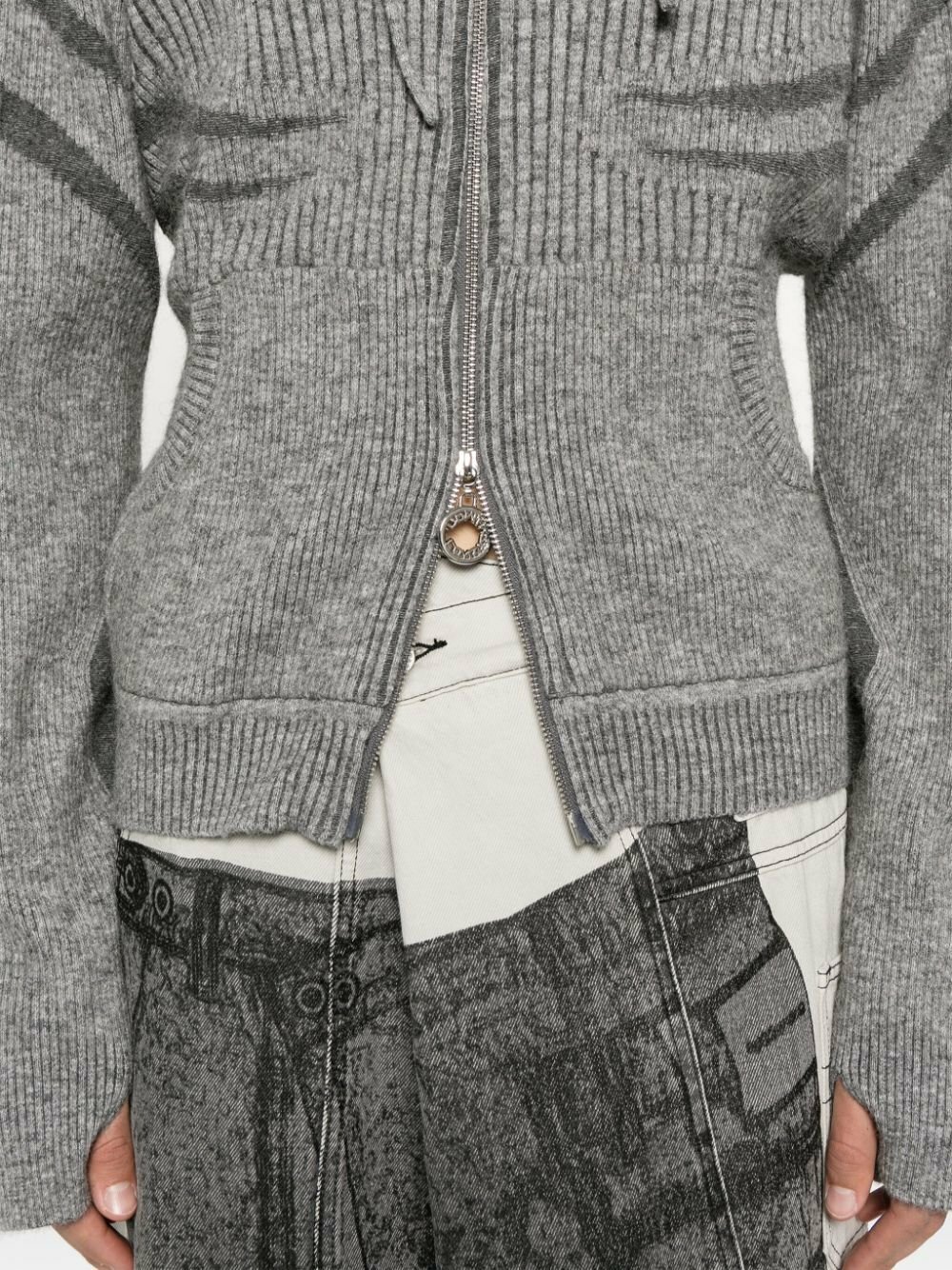 Charlie Constantinou Intarsia-Knit Hoodie Charlie Constantinou