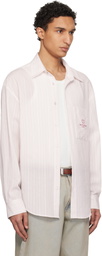 WOOYOUNGMI White & Pink Striped Shirt