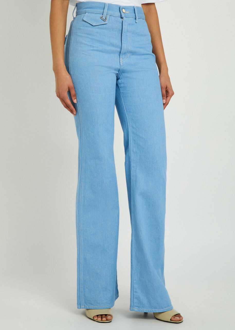Veronica Beard Crosbie Wide-leg Jeans Light Blue