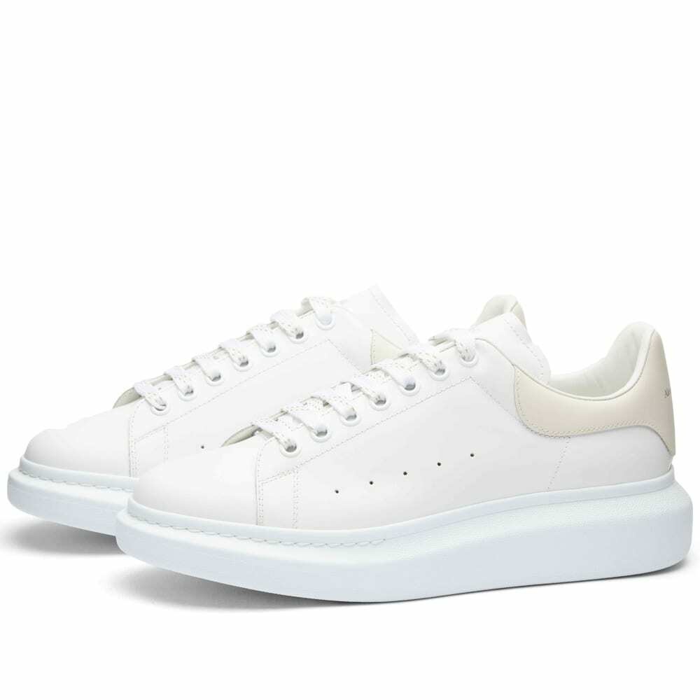 Alexander McQueen Men's Wedge Sole Sneakers in White/Vanilla Alexander ...
