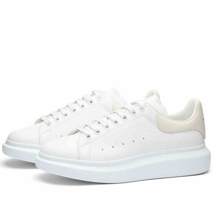 Photo: Alexander McQueen Men's Wedge Sole Sneakers in White/Vanilla