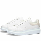 Alexander McQueen Men's Wedge Sole Sneakers in White/Vanilla