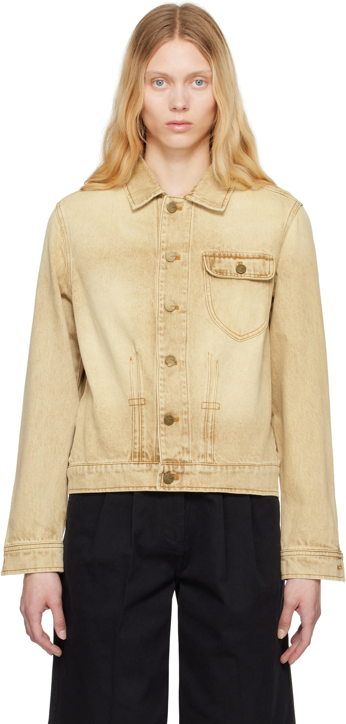 Carter Young Beige David Denim Jacket