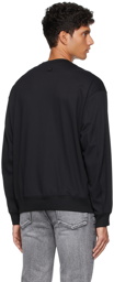 Solid Homme Black Twill Sweater