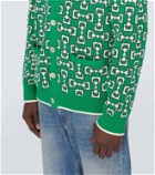 Gucci Horsebit jacquard cotton piqué cardigan