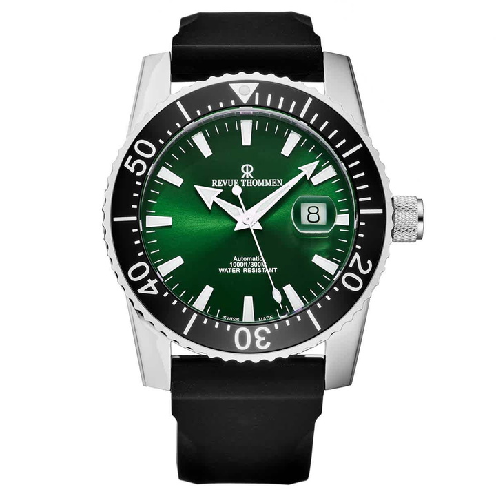 Photo: Revue Thommen Diver Automatic Green Dial Mens Watch 17030.2524