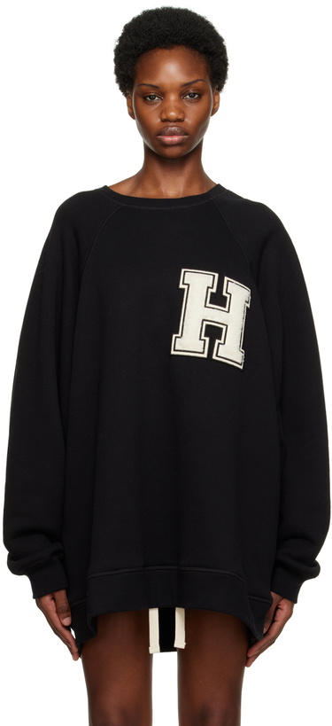 Photo: HALFBOY Black Crew Over Patch Sweatshirt