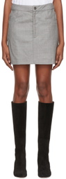 Loulou Studio Gray Hornby Miniskirt