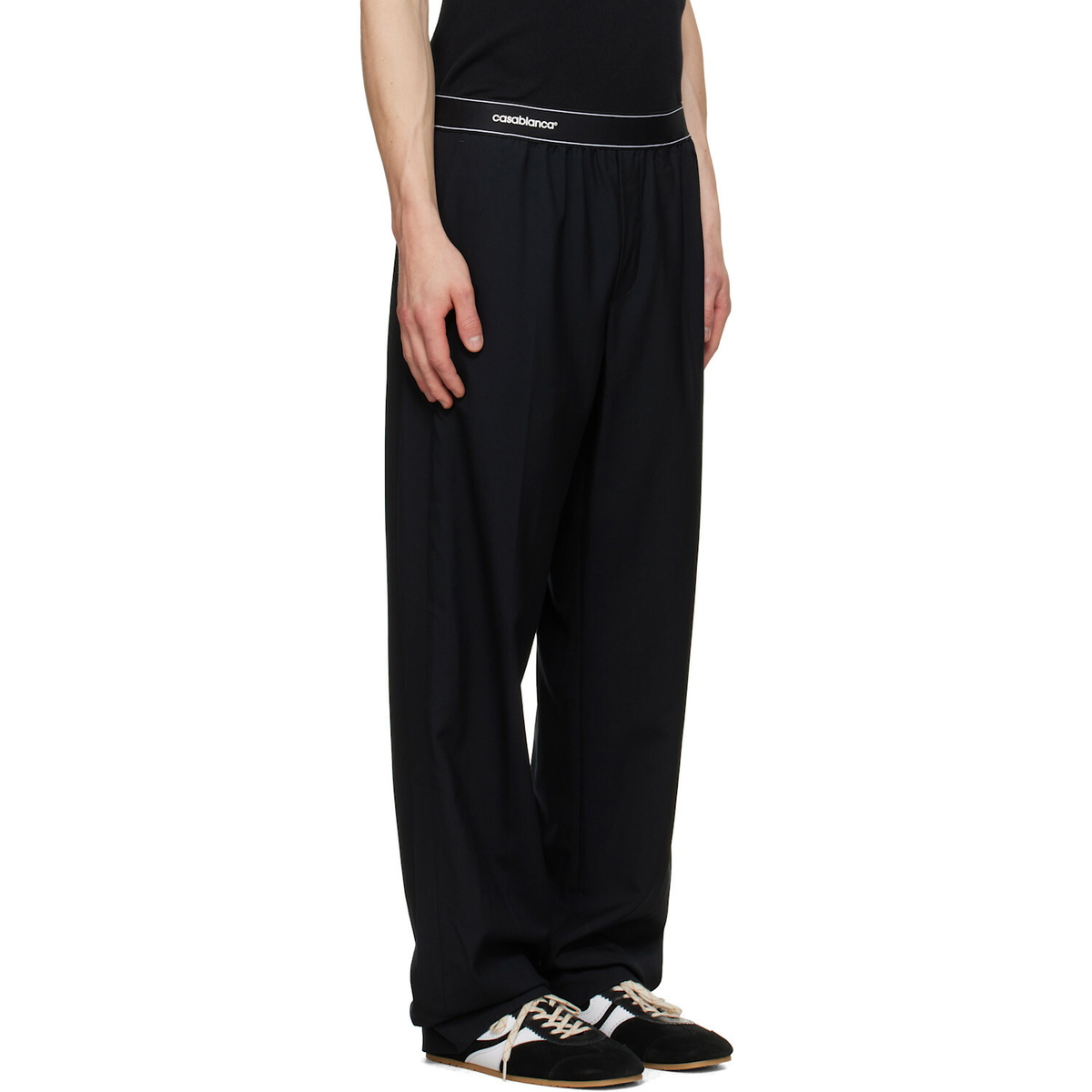 Casablanca Black Wool Sports Trousers