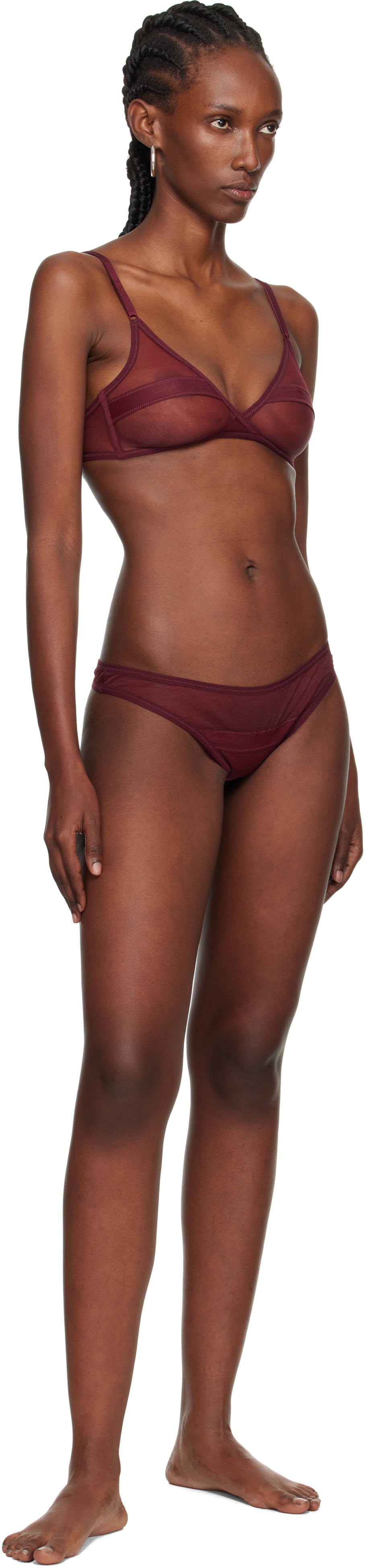Yasmine Eslami Burgundy Serena Thong