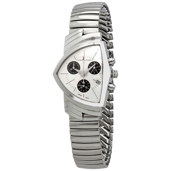 Photo: Hamilton Ventura Quartz White Dial Shield-shaped Mens Watch H24432151