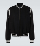 Alexander McQueen Embroidered wool bomber jacket