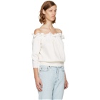 3.1 Phillip Lim White Ruffled Off-the-Shoulder Top