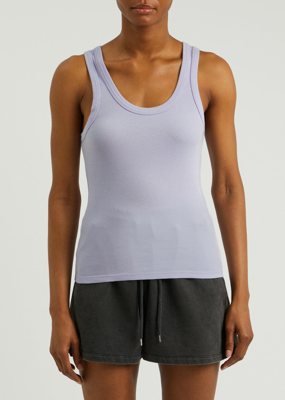Colorful Standard Ribbed Stretch-cotton Tank Lilac