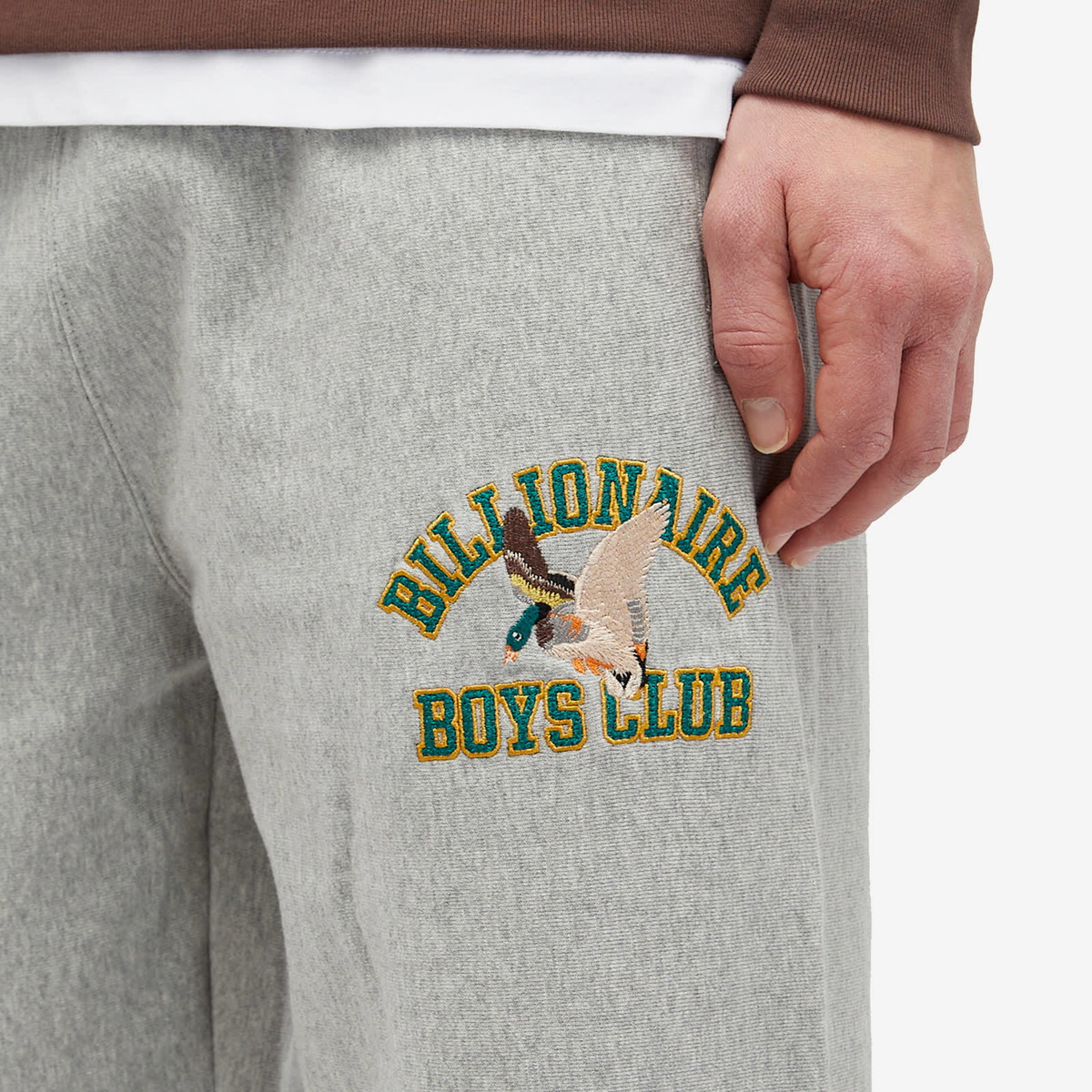 Billionaire Boys Club Men's Duck Varsity Wide Leg Sweatpants in Heather Grey