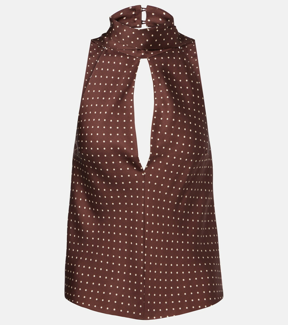 Posse Phoebe polka-dot halterneck top