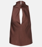 Posse Phoebe polka-dot halterneck top