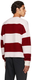 Rhude Red & Off-White Stripe Sweater