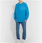 CALVIN KLEIN 205W39NYC - Oversized Distressed Loopback Cotton-Jersey Sweatshirt - Light blue