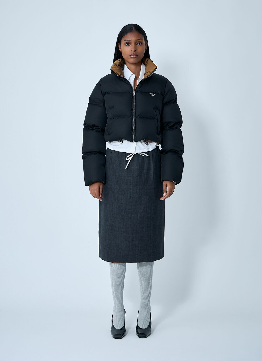 Prada Short Re-Nylon Down Jacket