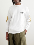 Wacko Maria - Tim Lehi Logo-Embroidered Printed Cotton-Jersey T-Shirt - White