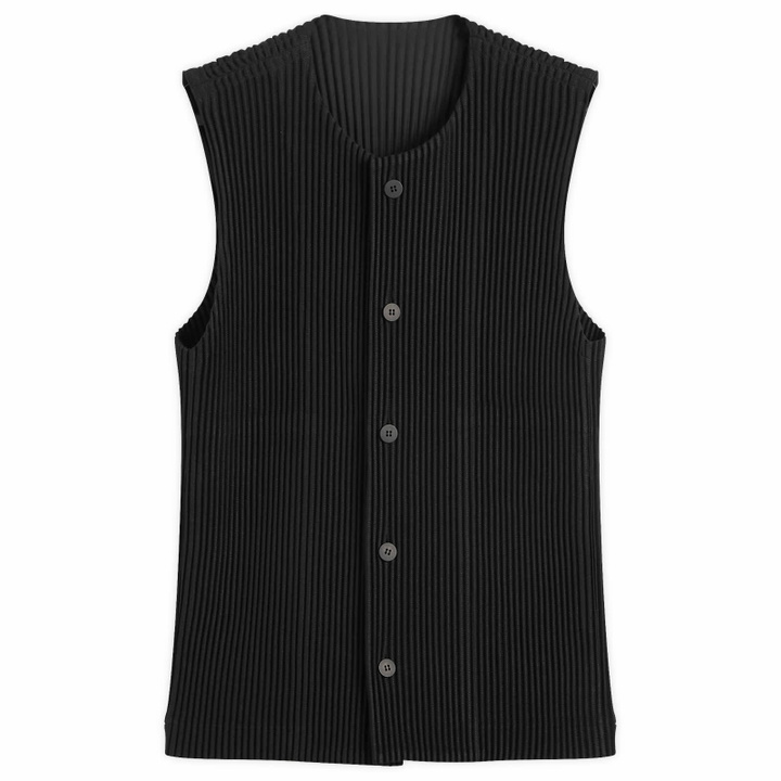 Photo: Homme Plissé Issey Miyake Men's Homme Plisse Issey Miyake Kersey Pleats Vest in Black