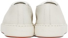 Santoni White Tumbled Low-Top Sneakers