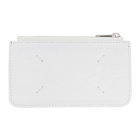 Maison Margiela Black and White Crinkled Zippered Wallet