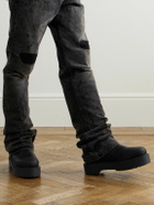 Enfants Riches Déprimés - Logo-Embossed Leather Boots - Black