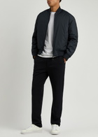Emporio Armani Logo Reversible Nylon Bomber Jacket Navy