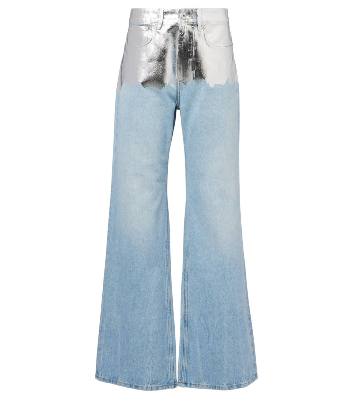 Rabanne Chain-embellished Straight-leg Jeans Denim Paco Rabanne