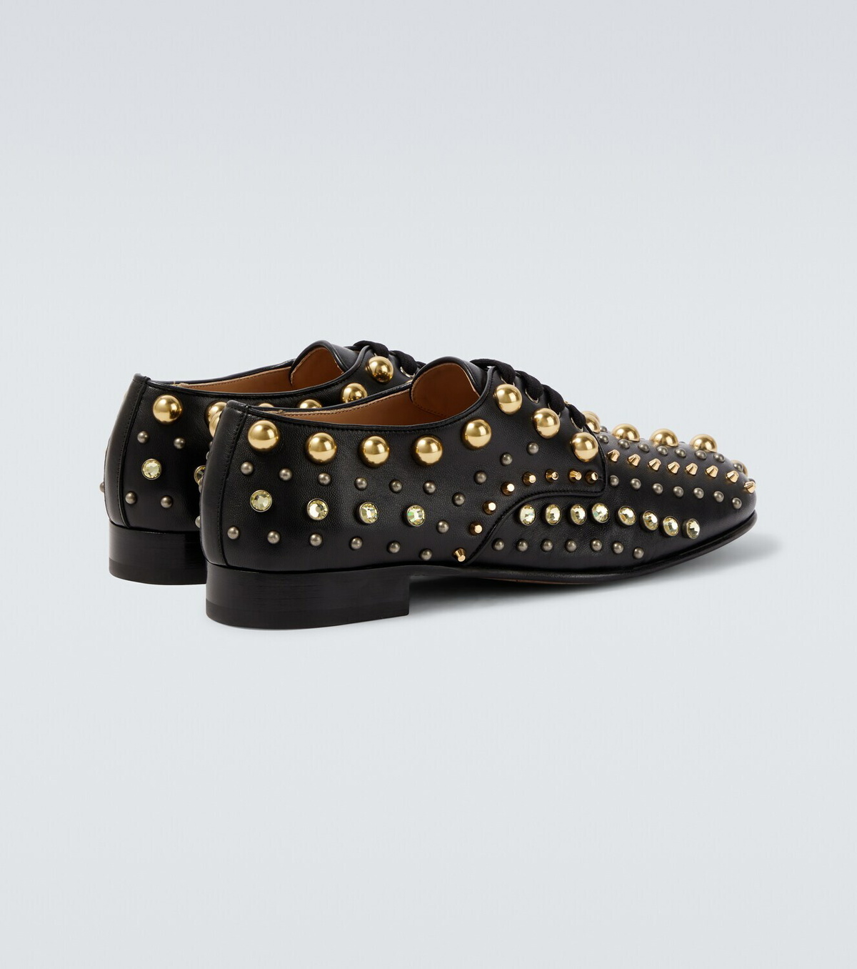 Valentino Garavani Mj Blues studded leather Derby shoes