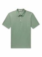 Canali - Slim-Fit Cotton-Piqué Polo Shirt - Green