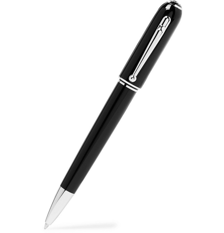 Photo: Dunhill - Sidecar Resin and Silver-Tone Ballpoint Pen - Black