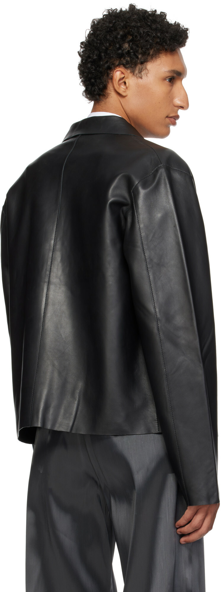 HELIOT EMIL Black Tremor Leather Jacket